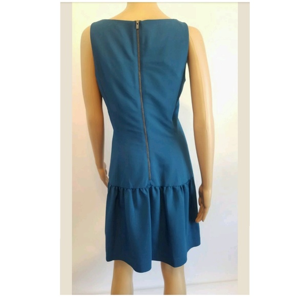 Banana Republic Blue Fluted Hemline Dress 6 - Picture 4 of 4